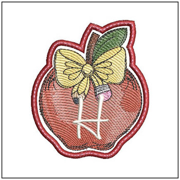 Apple ABCs Coaster - H - Embroidery Designs