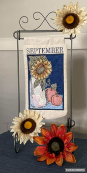 September Sunflowers Fair - Garden Flag   - Embroidery Designs
