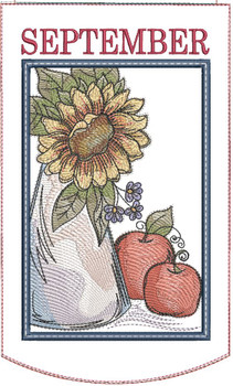 September Sunflowers Fair - Garden Flag   - Embroidery Designs