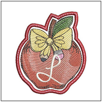 Apple ABCs Coaster - L - Embroidery Designs