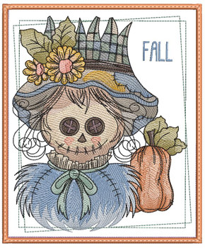 Scarecrow 7 Coaster/Trivet - Embroidery Designs