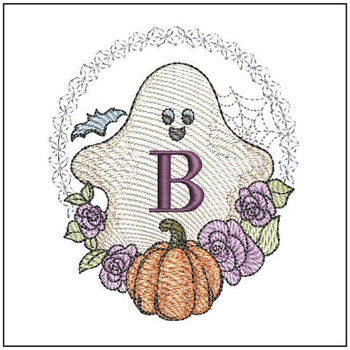 Ghost ABCs - B - Embroidery Designs