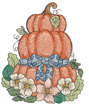 Pumpkin Topiary - Embroidery Designs