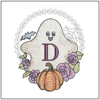 Ghost ABCs - D - Embroidery Designs