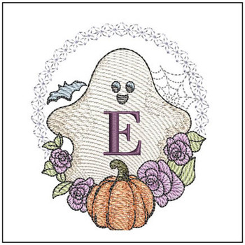 Ghost ABCs - E - Embroidery Designs