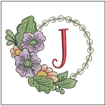 Fall Florals ABCS - J Embroidery Designs