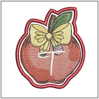 Apple ABCs Coaster - T - Embroidery Designs