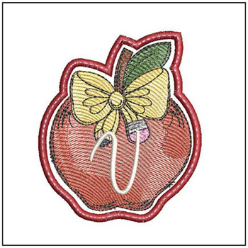 Apple ABCs Coaster - V - Embroidery Designs