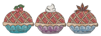 Life is Better with Pie Towel Topper and 3 Pies Set - Embroidery Designs