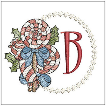 Christmas Candies ABCs  - B Embroidery Designs