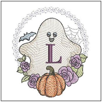Ghost ABCs - L - Embroidery Designs
