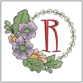 Fall Florals ABCS - R Embroidery Designs