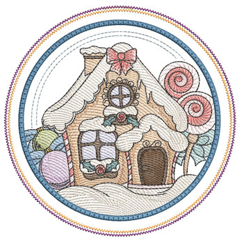 Gingerbread House Hot Pad - Embroidery Designs