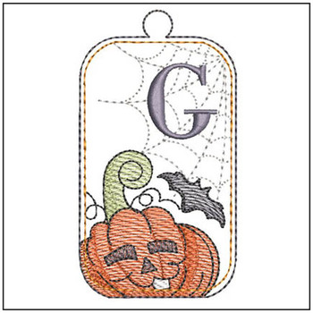 Halloween Tag ABCs - G - Embroidery Designs