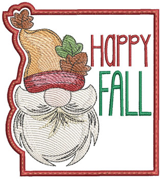 Happy Fall Gnome Mug Rug  - Embroidery Designs