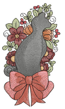 Holiday Cat - Machine Embroidery Designs