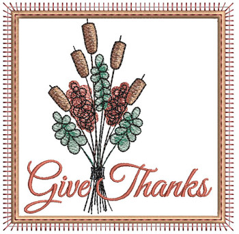 Give Thanks Applique - Embroidery Designs