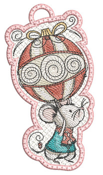 Mouse with Ornament Free-Standing Lace - Embroidery Designs