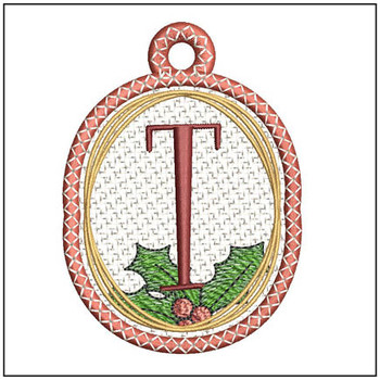 Holly Ornament FSL - ABCs - T - Embroidery Designs