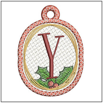 Holly Ornament FSL - ABCs - Y - Embroidery Designs