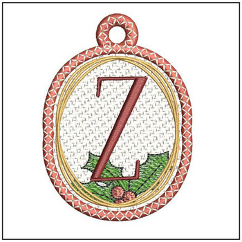 Holly Ornament FSL - ABCs - Z - Embroidery Designs