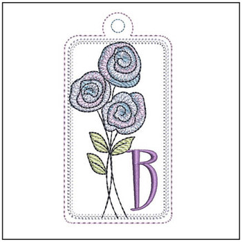 Rosettes ABCs Charm - B - Embroidery Designs