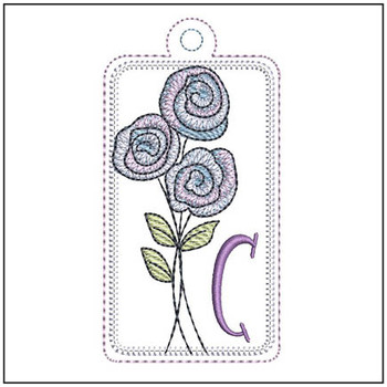Rosettes ABCs Charm - C - Embroidery Designs