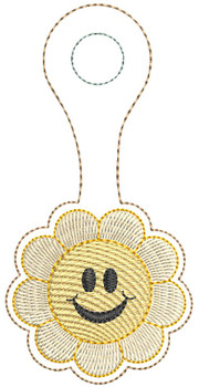 Smiley Flower - Magnetic Book Mark - Embroidery Designs