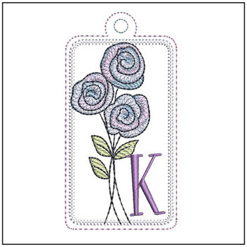 Rosettes ABCs Charm - K - Embroidery Designs