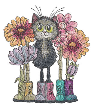 Kitty Bouquet - Machine Embroidery Designs