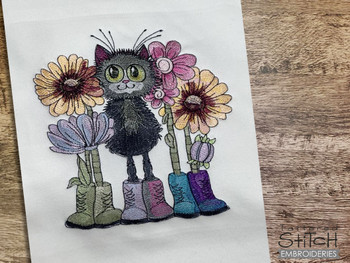 Kitty Bouquet - Machine Embroidery Designs