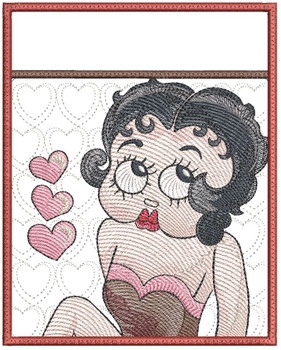 Betty Boop Pocket Pot Holder - Embroidery Designs