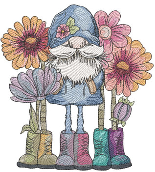 Gnome Bouquet - Machine Embroidery Designs