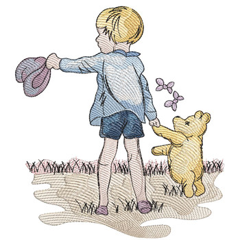 Christopher Robin & Winnie the Pooh - Embroidery Designs