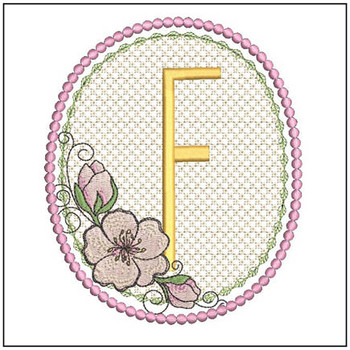 Cherry Blossom Font - F - Embroidery Design