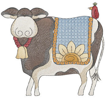 Americana Cow  - Machine Embroidery Designs