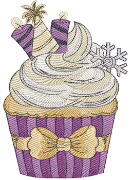 January Cupcake - Machine Embroidery Designs