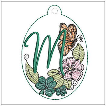 Monarch ABCs Charm - M - Embroidery Designs