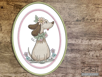 Dachshund Trivet - Embroidery Designs