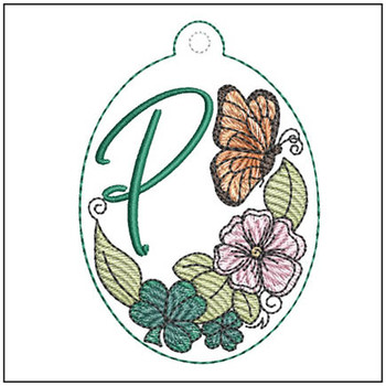 Monarch ABCs Charm - P - Embroidery Designs