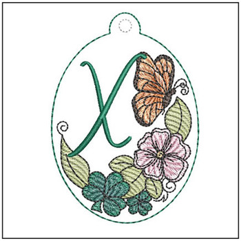 Monarch ABCs Charm - X - Embroidery Designs