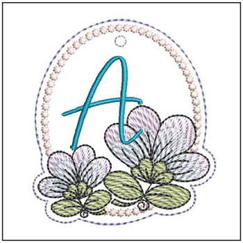 Jacobean ABCs Charm - A - Embroidery Designs