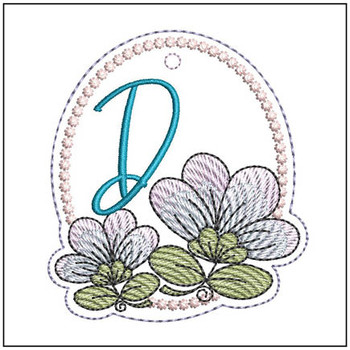 Jacobean ABCs Charm - D - Embroidery Designs