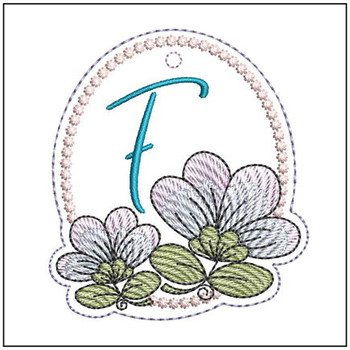 Jacobean ABCs Charm - F - Embroidery Designs