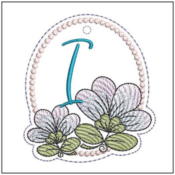Jacobean ABCs Charm - I - Embroidery Designs