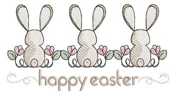 Happy Easter Bunnies - Embroidery Designs