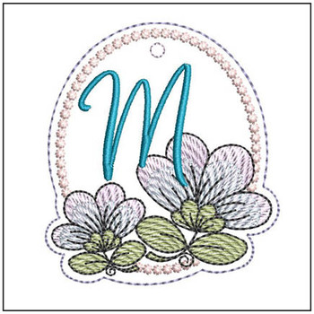 Jacobean ABCs Charm - M - Embroidery Designs