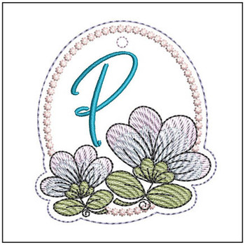 Jacobean ABCs Charm - P - Embroidery Designs