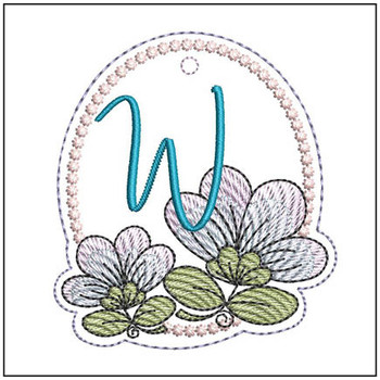 Jacobean ABCs Charm - W - Embroidery Designs