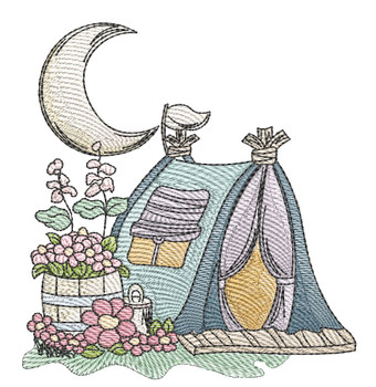 Moonlight Camping - Embroidery Designs